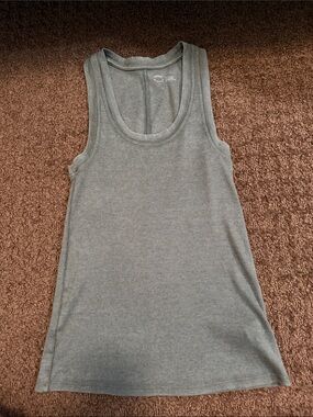 aerie Green Ribbed Tank Top